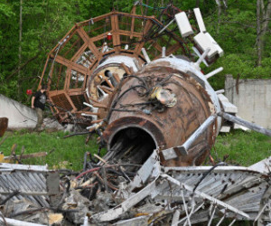 Rosjanie zniszczyli wieżę telewizyjną w Charkowie